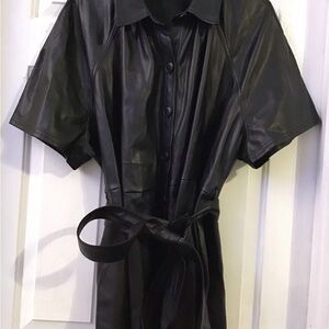 Terra & Sky Black Faux Leather Garment